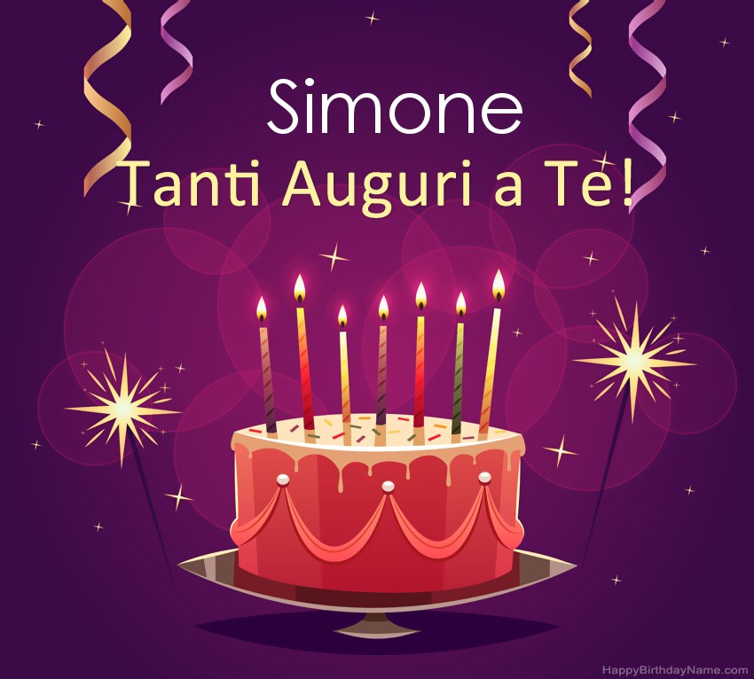 Divertenti saluti per le foto di Happy Birthday Simone