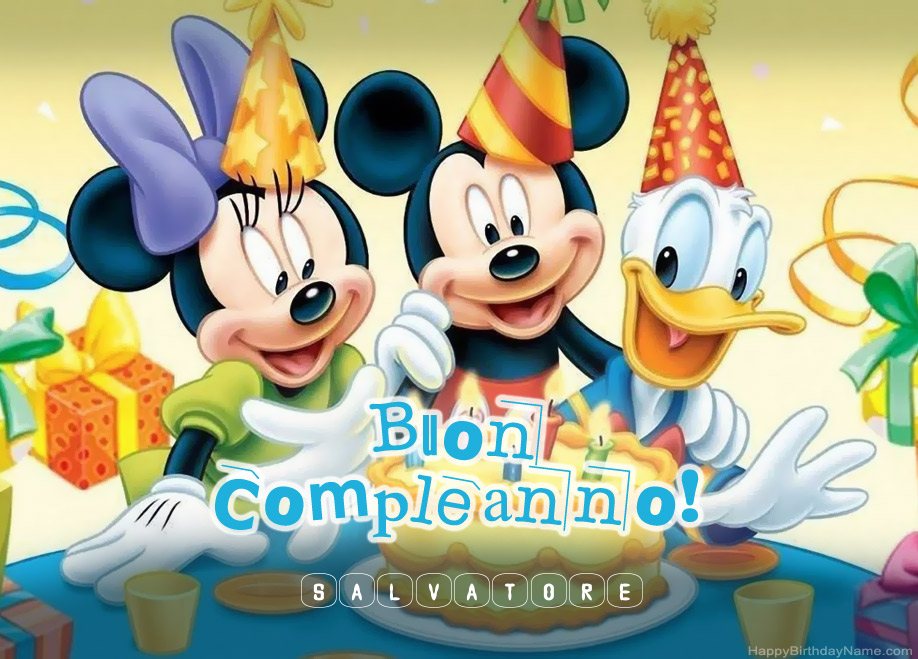 Auguri di compleanno per bambini per Salvatore