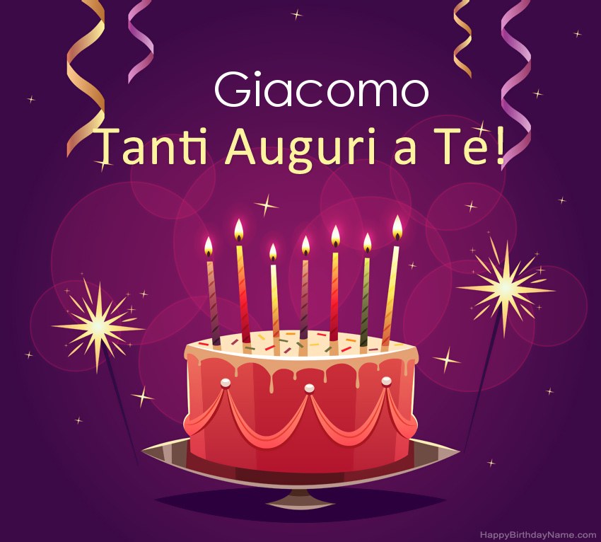 Divertenti saluti per le foto di Happy Birthday Giacomo
