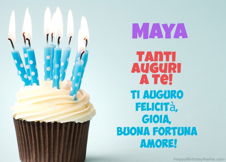 Congratulazioni per il buon compleanno di Maya