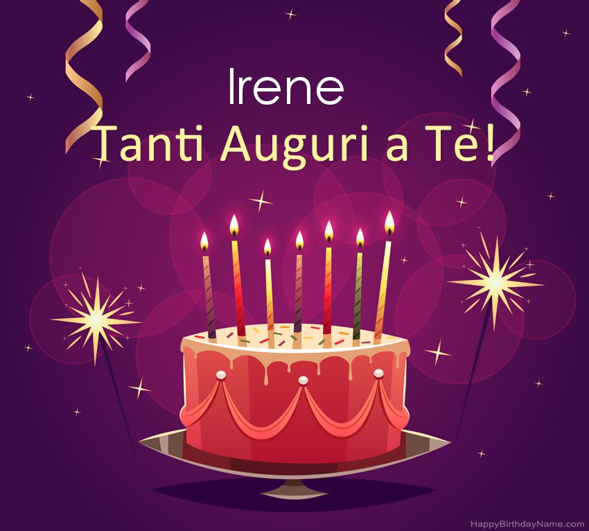 Divertenti saluti per le foto di Happy Birthday Irene