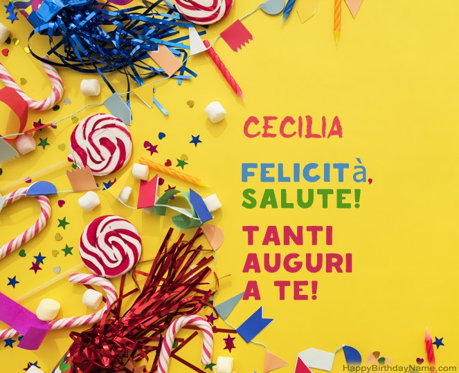 Foto di buon compleanno Cecilia