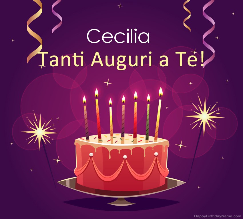 Divertenti saluti per le foto di Happy Birthday Cecilia