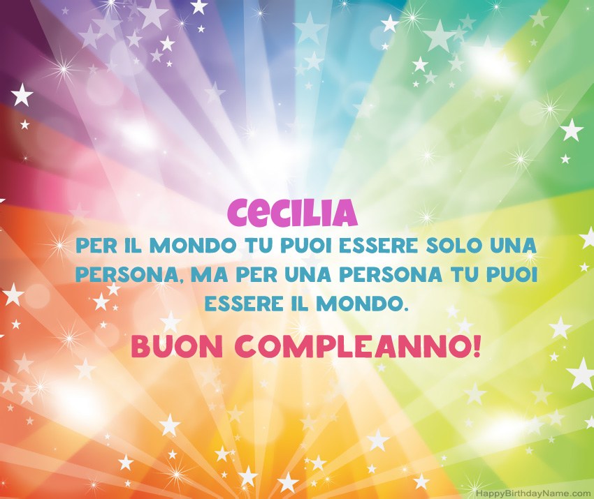 Belle carte di buon compleanno per Cecilia