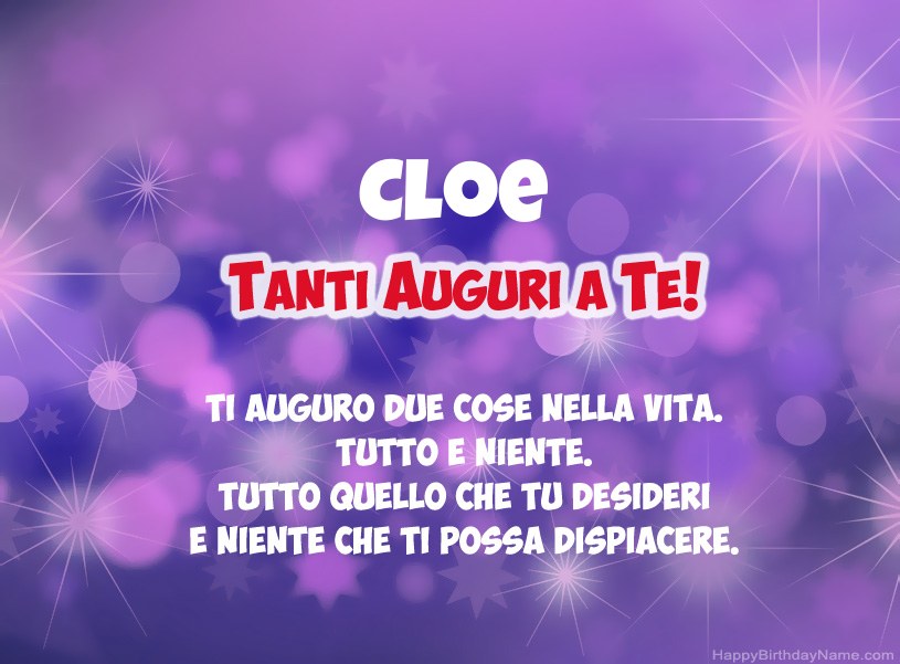 Belle immagini per il buon compleanno di Cloe