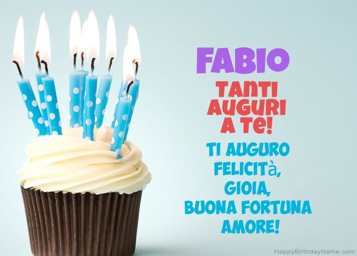 Congratulazioni per il buon compleanno di Fabio