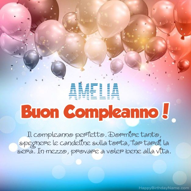 Poesie per il compleanno di Amelia