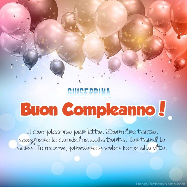 Poesie per il compleanno di Giuseppina