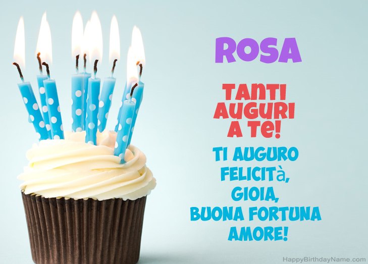 Congratulazioni per il buon compleanno di Rosa