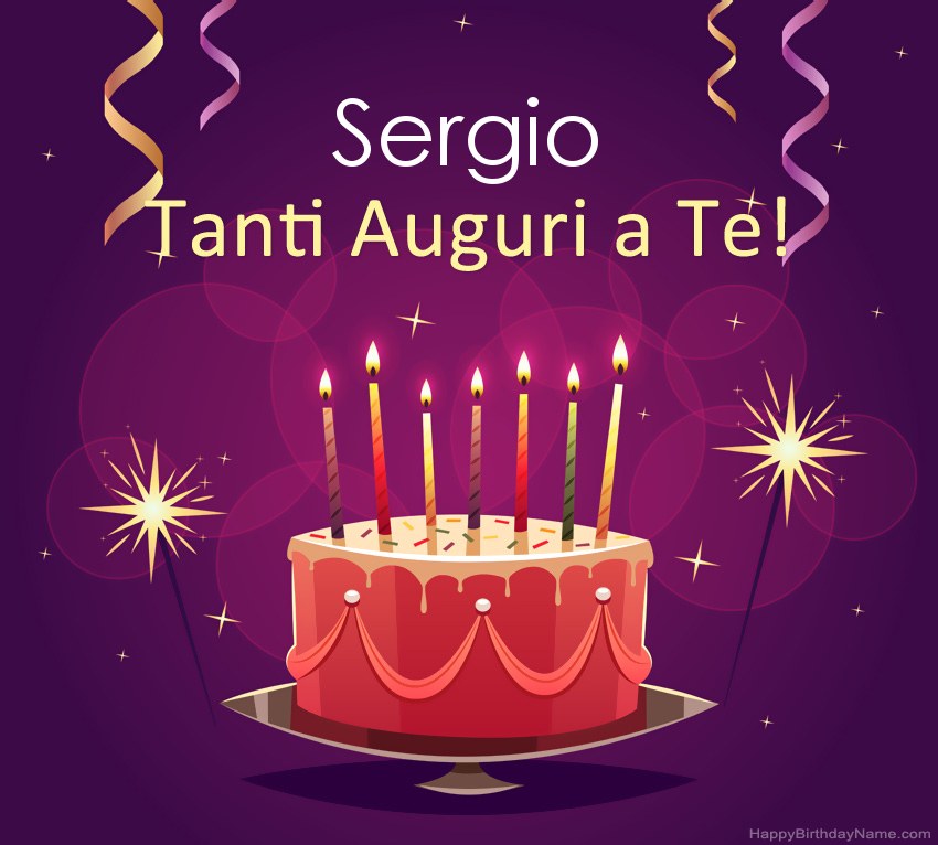 Divertenti saluti per le foto di Happy Birthday Sergio