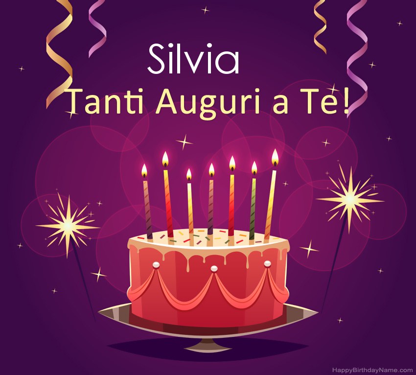 Divertenti saluti per le foto di Happy Birthday Silvia