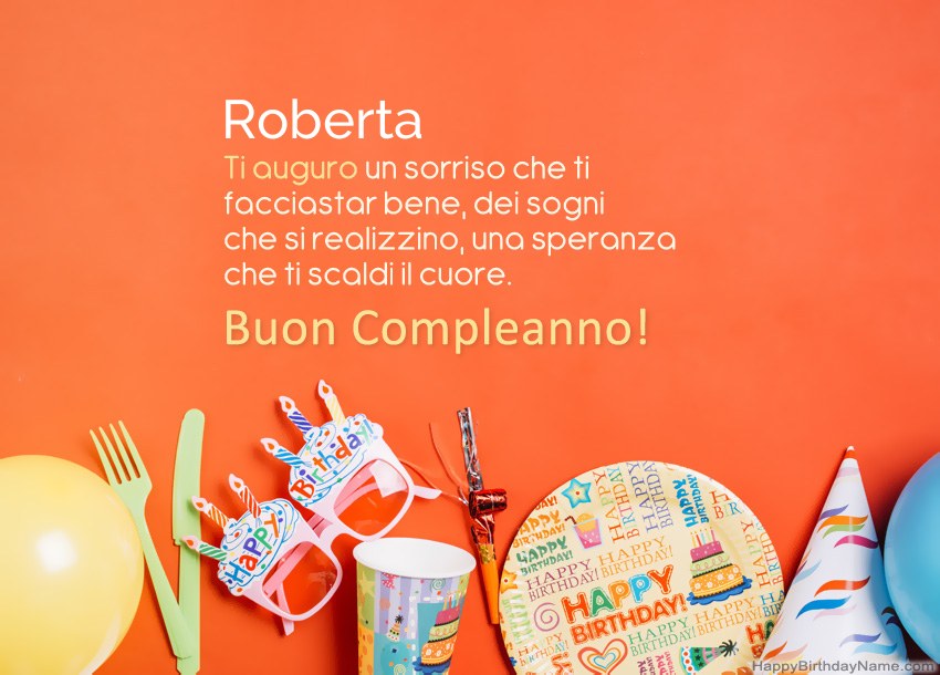 Auguri di buon compleanno per Roberta