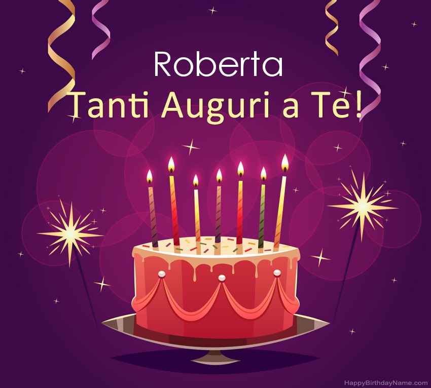 Divertenti saluti per le foto di Happy Birthday Roberta