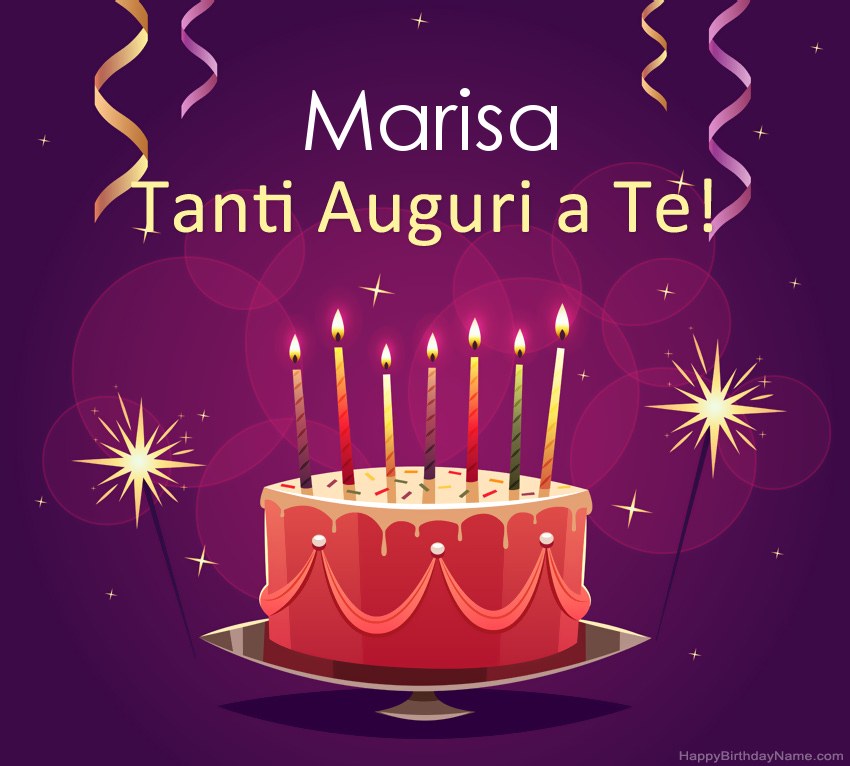 Divertenti saluti per le foto di Happy Birthday Marisa