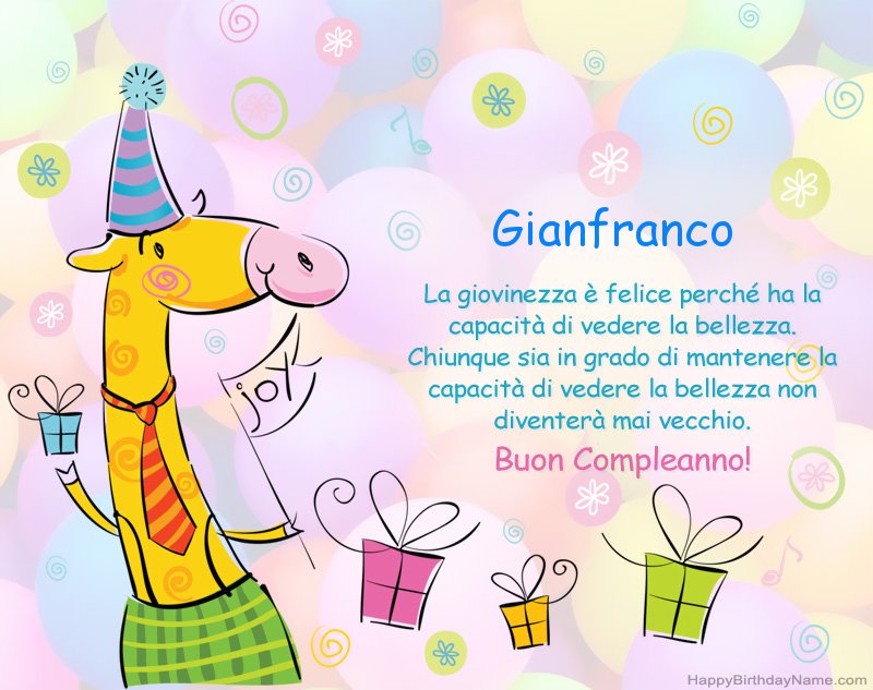 Congratulazioni da bambini per Buon Compleanno of Gianfranco