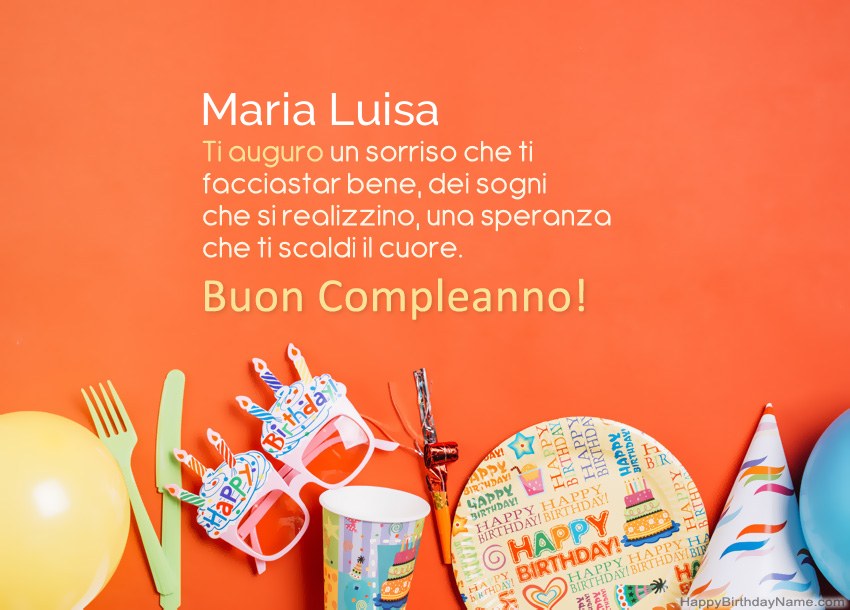 Auguri di buon compleanno per Maria Luisa