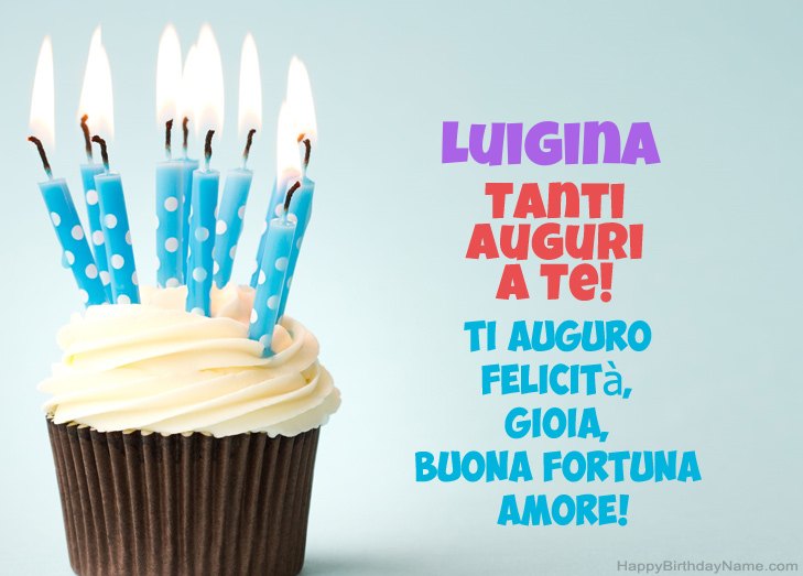 Congratulazioni per il buon compleanno di Luigina