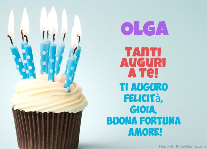 Congratulazioni per il buon compleanno di Olga Congratulazioni per il buon compleanno di Olga