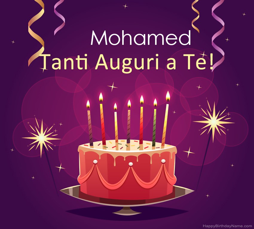 Divertenti saluti per le foto di Happy Birthday Mohamed