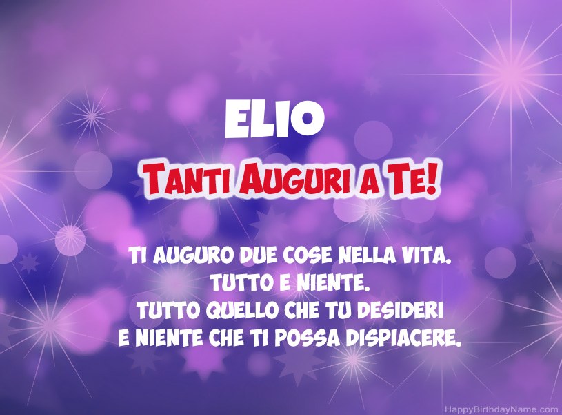 Belle immagini per il buon compleanno di Elio