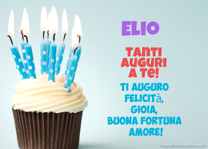 Congratulazioni per il buon compleanno di Elio