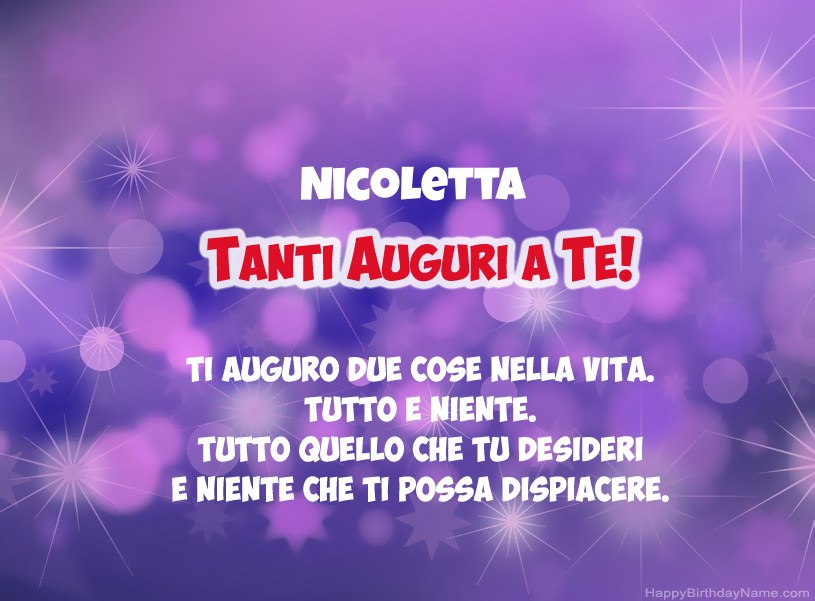 Belle immagini per il buon compleanno di Nicoletta Belle immagini per il buon compleanno di Nicoletta