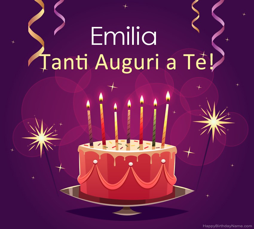 Divertenti saluti per le foto di Happy Birthday Emilia