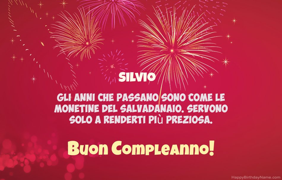 Buon compleanno Silvio, bellissime poesie