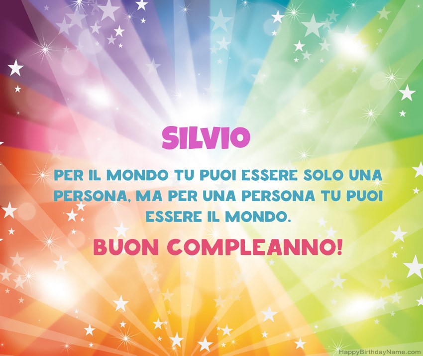 Belle carte di buon compleanno per Silvio