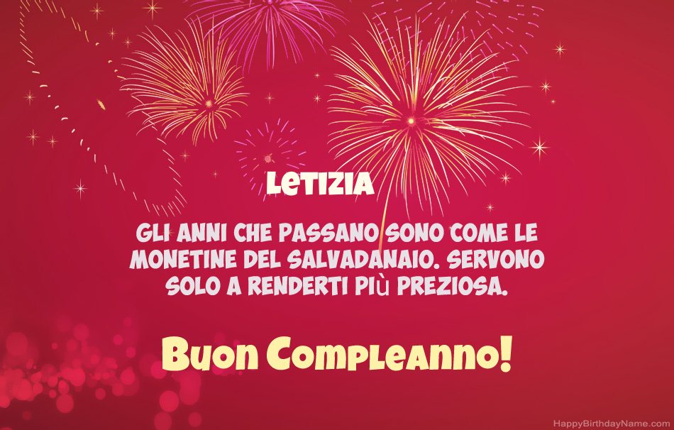 Buon compleanno Letizia, bellissime poesie