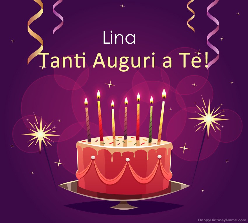 Divertenti saluti per le foto di Happy Birthday Lina