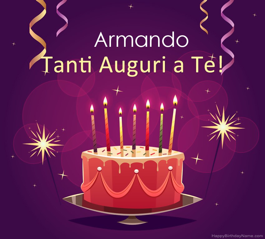 Divertenti saluti per le foto di Happy Birthday Armando