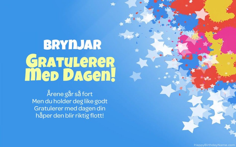Gratulerer med Brynjar fødselsdag