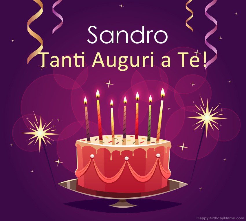 Divertenti saluti per le foto di Happy Birthday Sandro