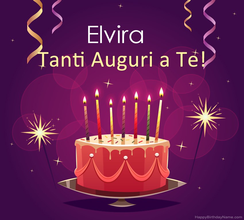 Divertenti saluti per le foto di Happy Birthday Elvira