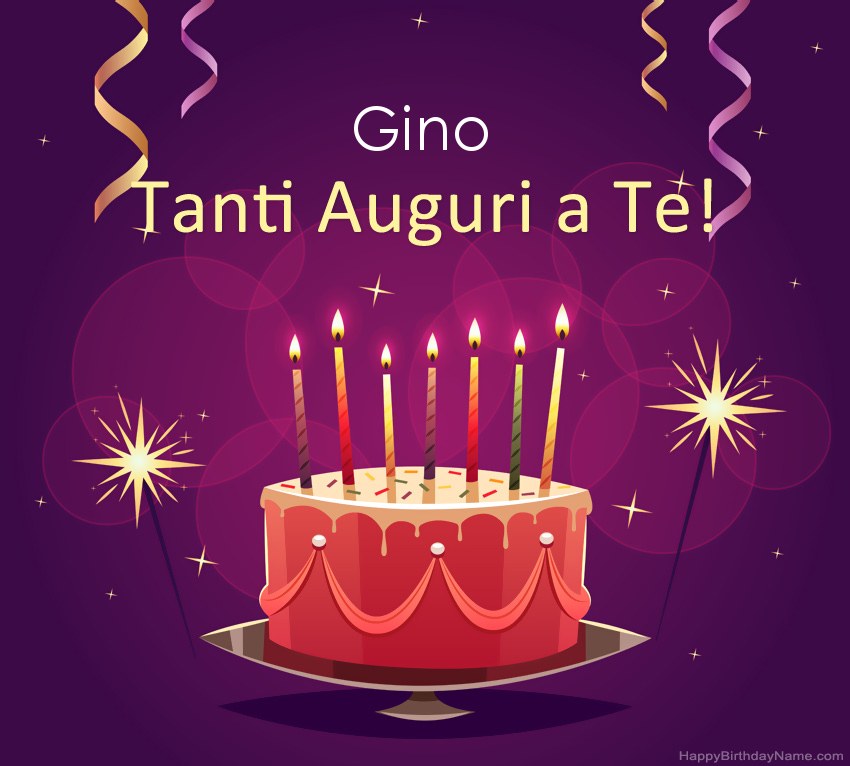 Divertenti saluti per le foto di Happy Birthday Gino