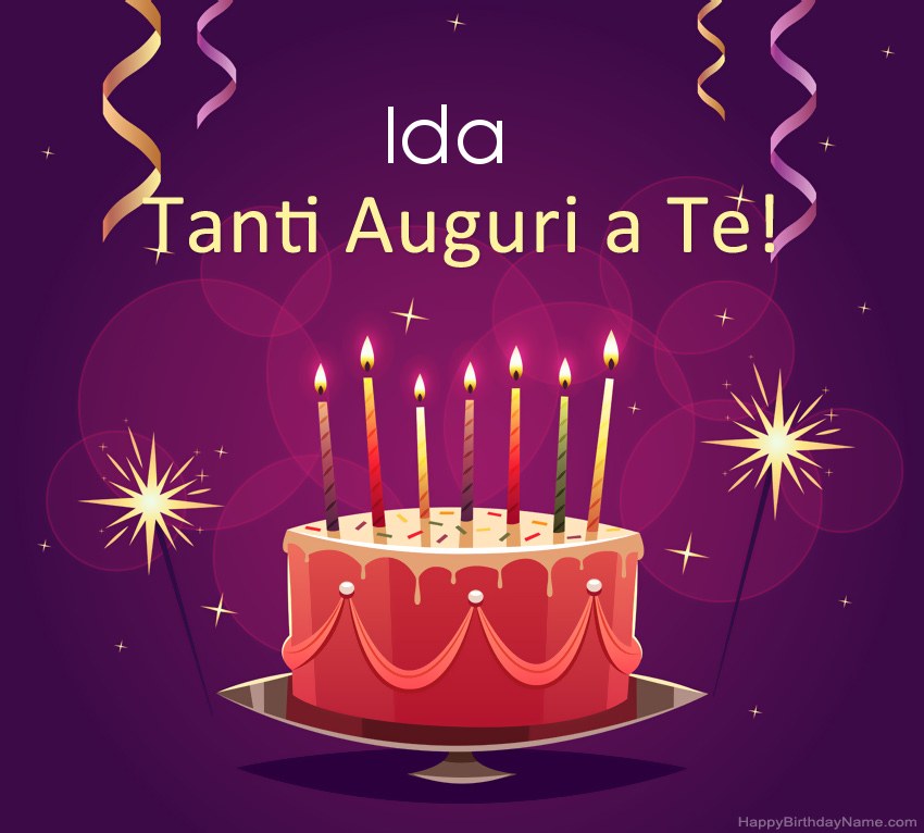Divertenti saluti per le foto di Happy Birthday Ida
