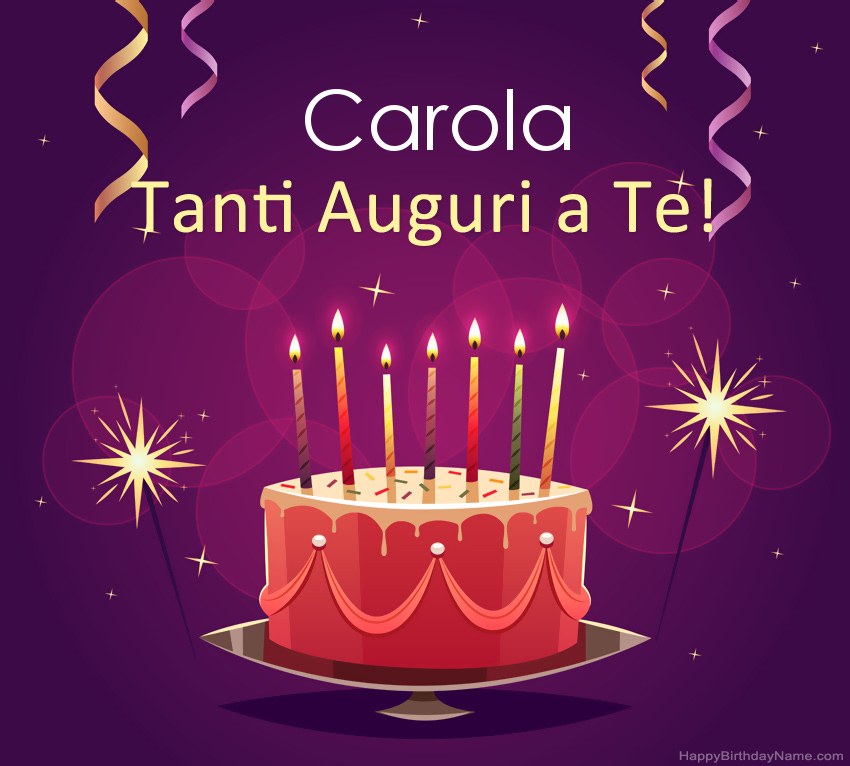Divertenti saluti per le foto di Happy Birthday Carola