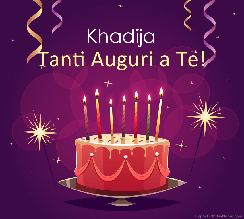 Divertenti saluti per le foto di Happy Birthday Khadija