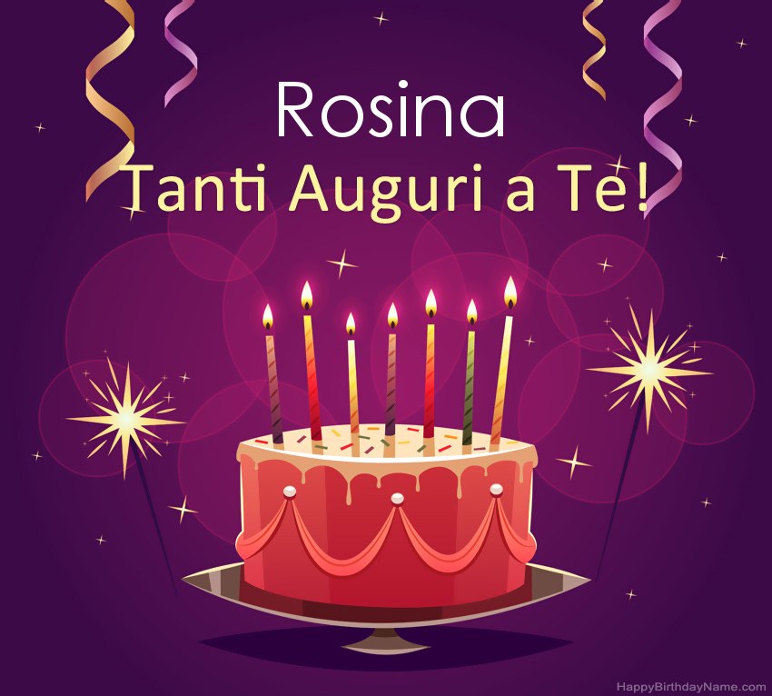 Divertenti saluti per le foto di Happy Birthday Rosina