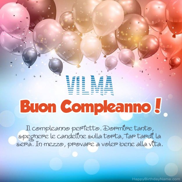 Poesie per il compleanno di Vilma