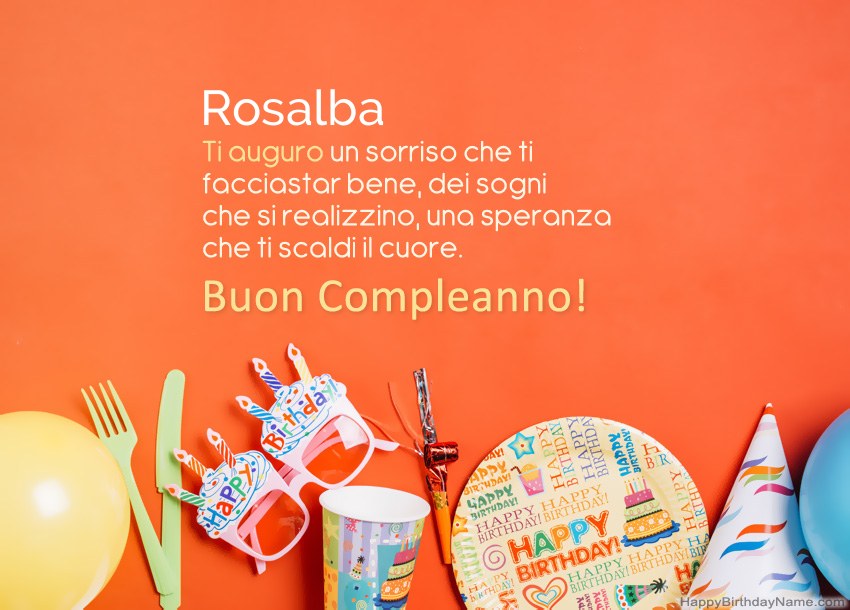 Auguri di buon compleanno per Rosalba