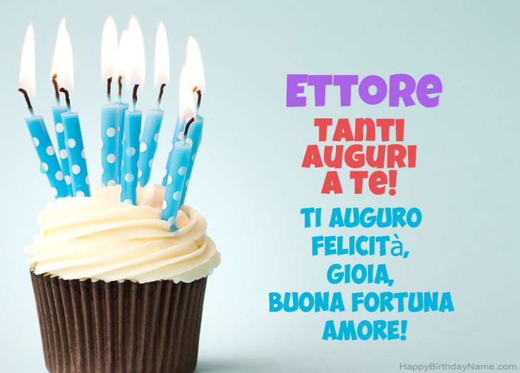 Congratulazioni per il buon compleanno di Ettore