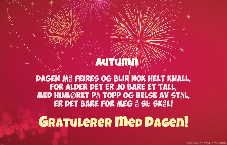 Vakre bilder for Gratulerer med Autumn