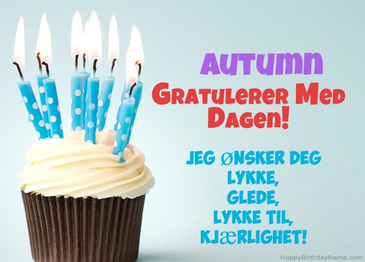 Gratulerer med fødselsdagen Autumn, vakre bilder