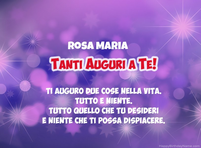 Belle immagini per il buon compleanno di Rosa Maria