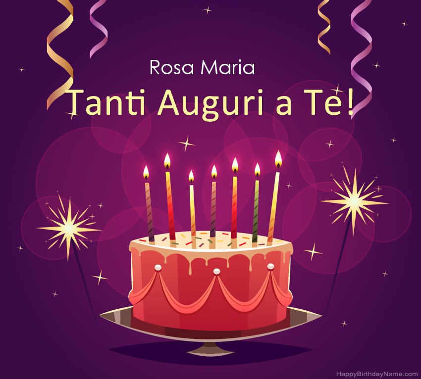 Divertenti saluti per le foto di Happy Birthday Rosa Maria