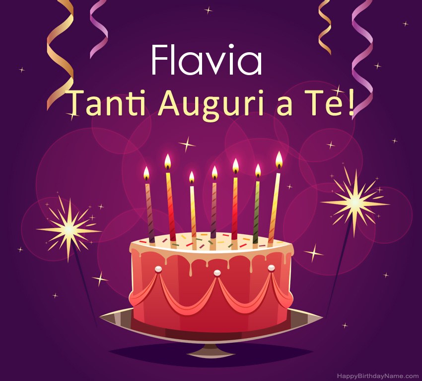 Divertenti saluti per le foto di Happy Birthday Flavia