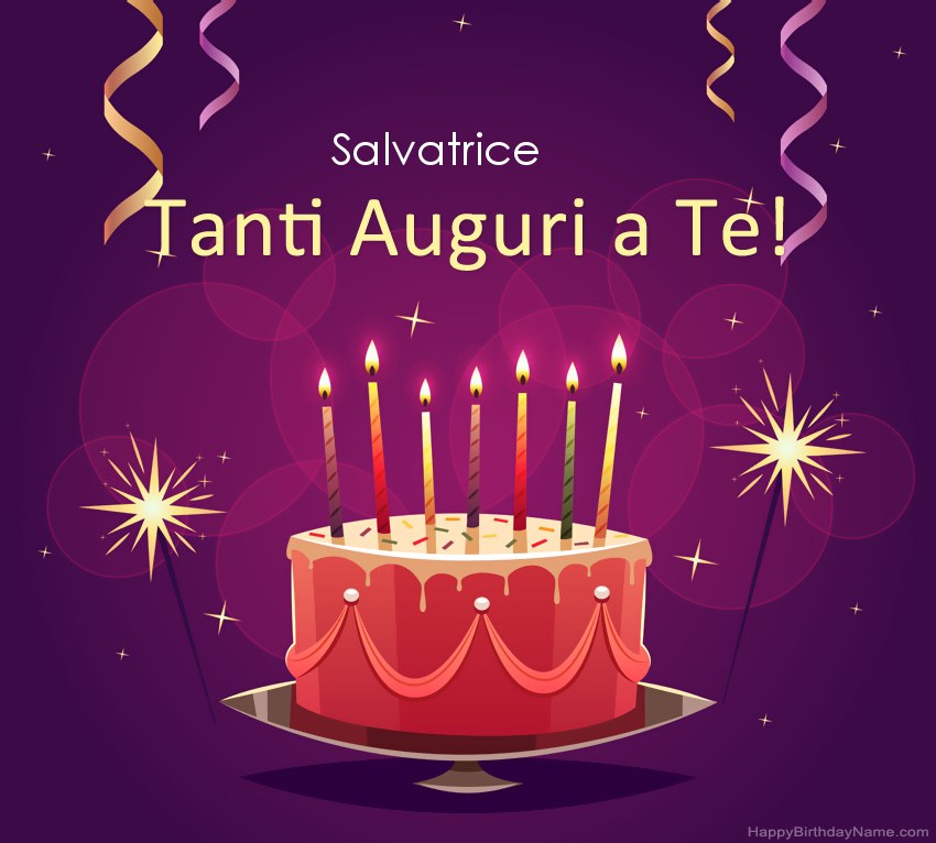 Divertenti saluti per le foto di Happy Birthday Salvatrice
