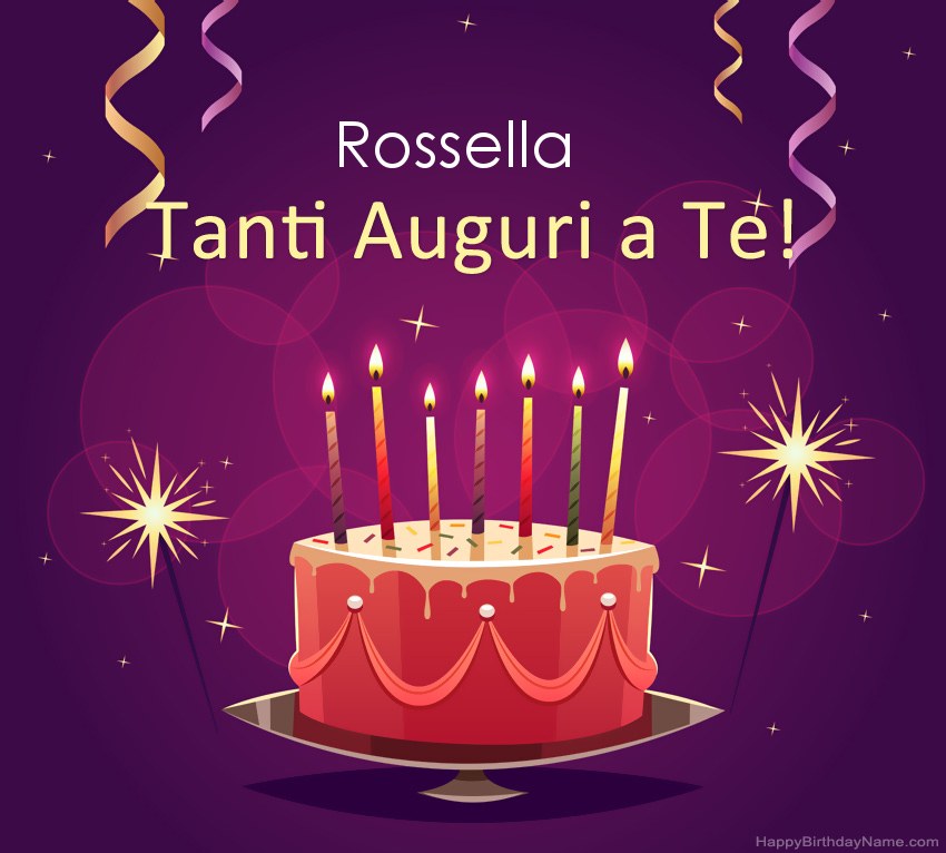 Divertenti saluti per le foto di Happy Birthday Rossella